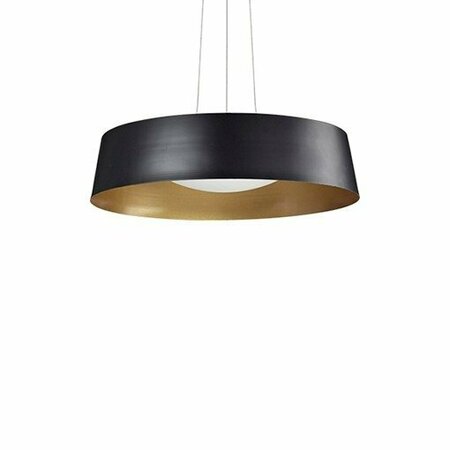 KUZCO LIGHTING Single Lamp LED Pendant With Black/Gold Or White/Silver Shade 401207BK-LED